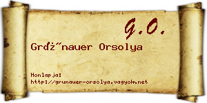 Grünauer Orsolya névjegykártya