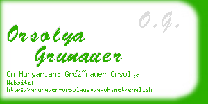orsolya grunauer business card